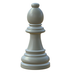 isolated chess figurine 3d illustration