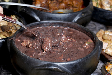 Feijoada in the pan Brazilian cuisine