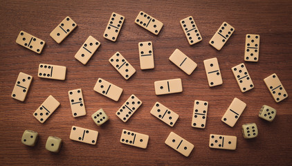 dominoes and dice background