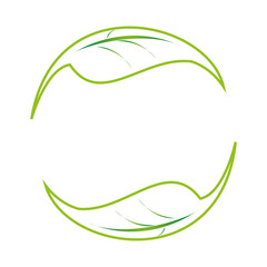 leaf, leaves nature green symbol isolated vector illustration