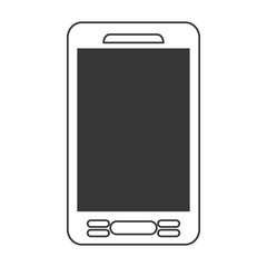 smartphone phone mobile flat icon isolated vector illustration