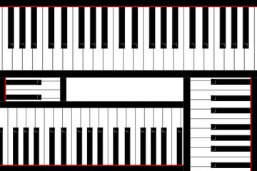 Fototapeta premium Four pianos keys