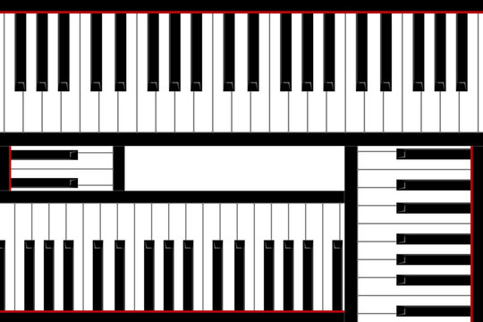 Four pianos keys