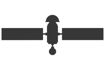 flat design single satelite icon vector illustration