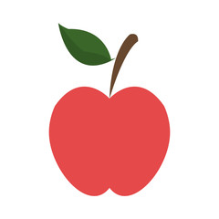 flat design whole apple icon vector illustration