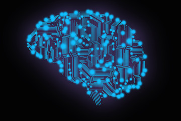 circuit board in form of brain
