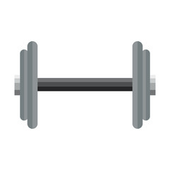 flat design single dumbbell icon vector illustration