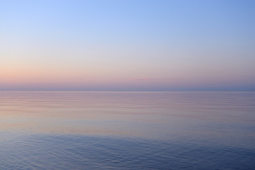 Fototapeta na wymiar Ladoga lake at sunset.