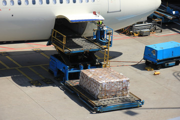 Loading cargo on a plane