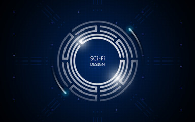 abstract circle future design tech sci fi concept background