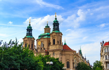 Fototapeta na wymiar The Church of St. Nicholas in Prague, Czech Republic