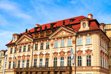 Fototapeta na wymiar Traditional architecture in Old Town square, Prague, Czech Republic