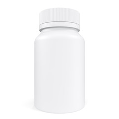 Pillbox unlabeled for medicine isolated on white background. 3d illustration