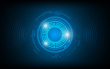 abstract sound wave digital radius design technology innovation concept background
