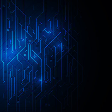 abstract blue circuit digital technology backdrop design background