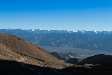 Mountains in the town of Leh, India