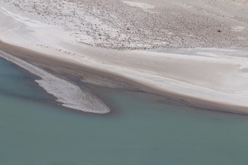 Confluence of Zanskar and Indus rivers
