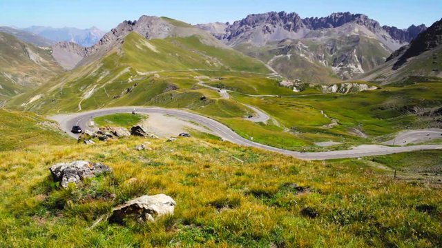 mountain road, Col du Galibier, France