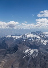 Fototapeta na wymiar Himalaya mountains under clouds