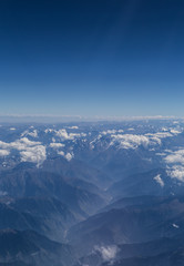 Naklejka premium Himalaya mountains under clouds