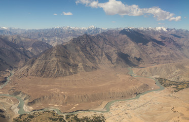 Fototapeta na wymiar Mountain range, Leh, Ladakh, India
