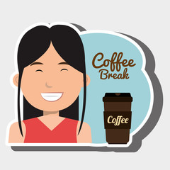 people and coffee icon design, vector illustration graphic