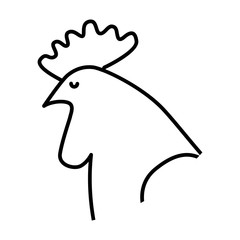 chicken farm isolated icon design