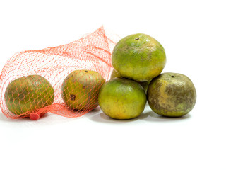 orange fruits on white background