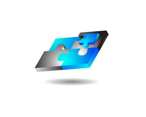Glossy Modern Puzzle Logo