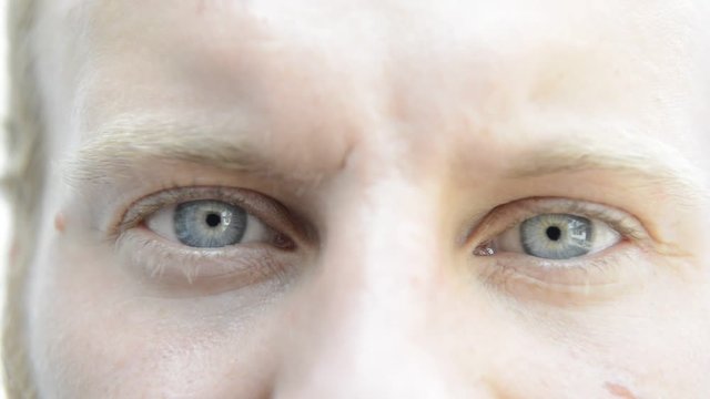 light blue eyes close-up