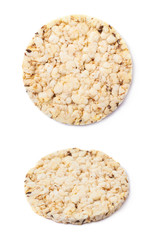 Round diet rice cracker isolated