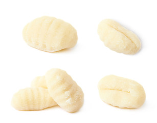 Gnocchi dough dumpling isolated