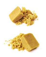 Bouillon stock broth cube isolated