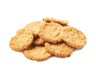 Pile of multiple cookies isolated