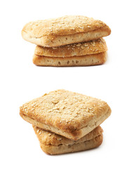 White bread buns composition