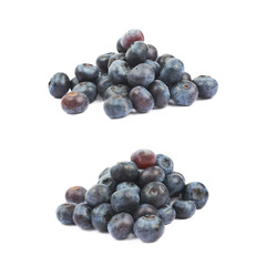 Pile of bilberries isolated