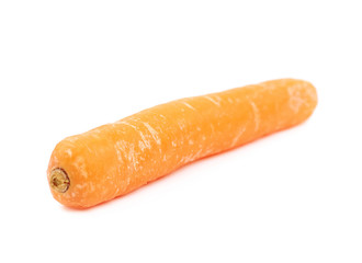 Single baby carrot isolated