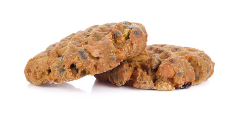 Chocolate Chip Cookie on White