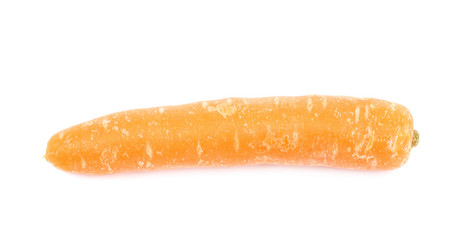 Single baby carrot isolated