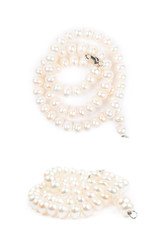 Pearl necklace isolated