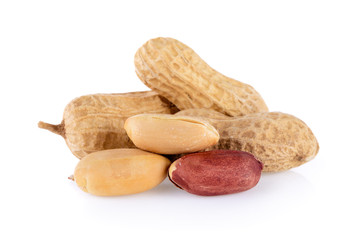 peanuts seeds isolated on white background