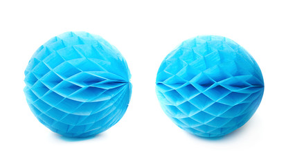 Honeycomb pom-pom ball decoration isolated