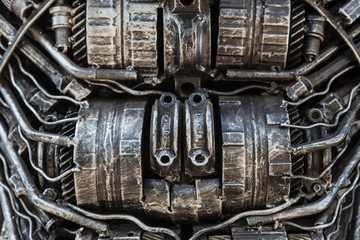 Metallic background of the internal   engine.