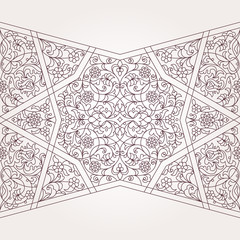 Vector seamless border in Middle Eastern style.