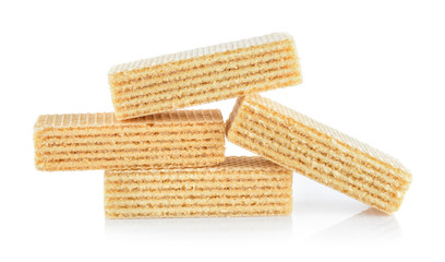wafer dessert on white background