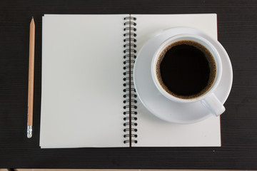 coffee cup with book
