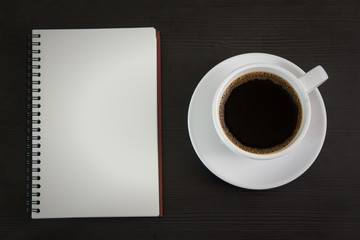 Obraz na płótnie Canvas coffee cup with book