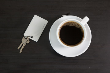 coffee cup with book