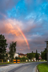 Morning rainbow in Rokycany,(Czech Republic).