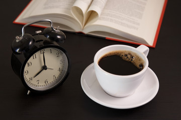 coffee cup with book